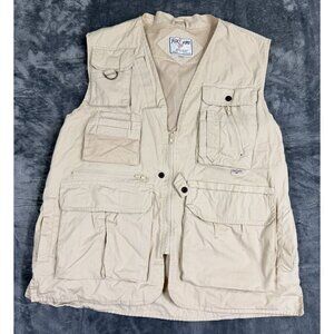 Fox Fire Beige Utility Vest Multi Pocket Size Large Outdoor Wear
